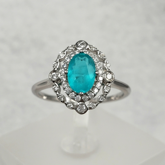 Antique Style Paraíba Tourmaline Ring